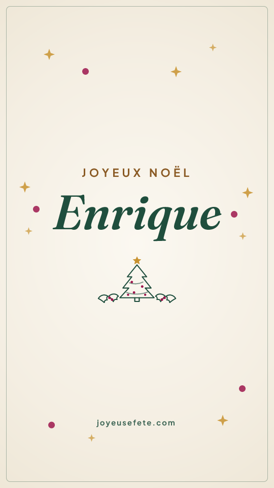 Image « Joyeux Noël Enrique » au format story