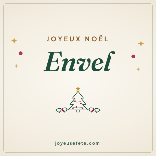 Image carrée « Joyeux Noël Envel » pour WhatsApp