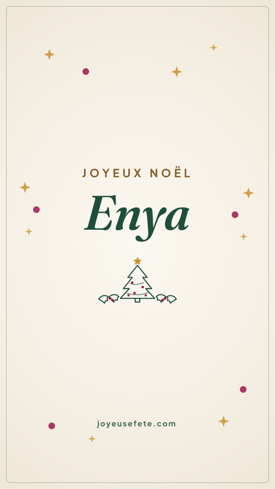 Image « Joyeux Noël Enya » au format story