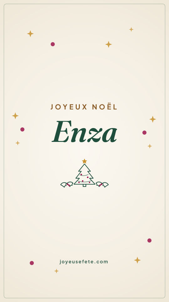 Image « Joyeux Noël Enza » au format story