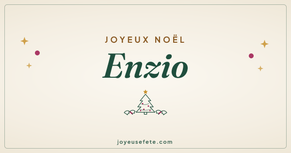 Image « Joyeux Noël Enzio » au format large