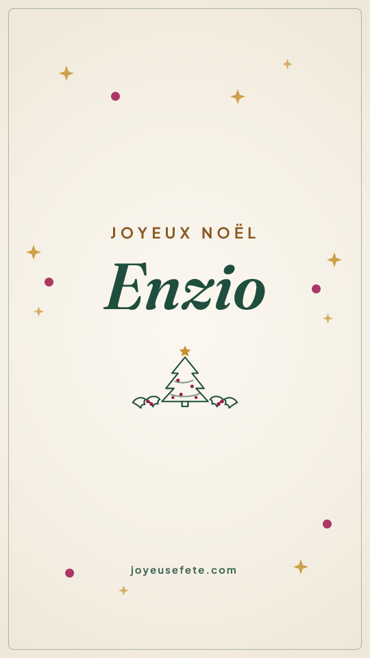Image « Joyeux Noël Enzio » au format story