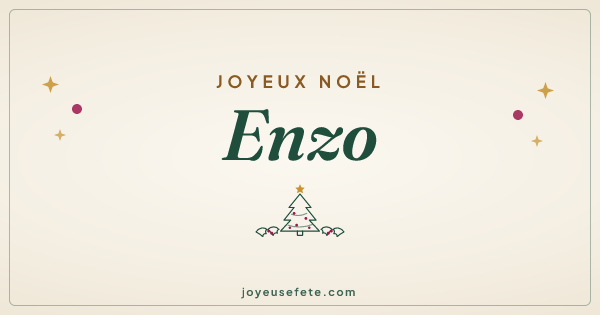 Image « Joyeux Noël Enzo » au format large