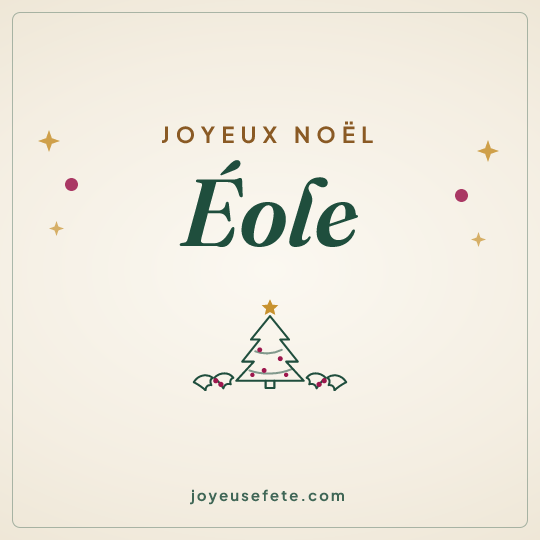 Image carrée « Joyeux Noël Éole » pour WhatsApp