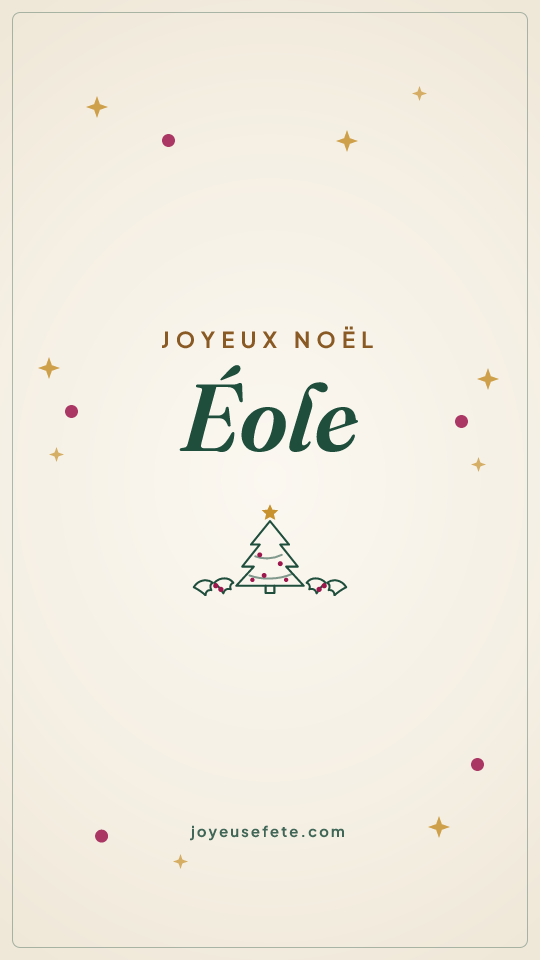 Image « Joyeux Noël Éole » au format story