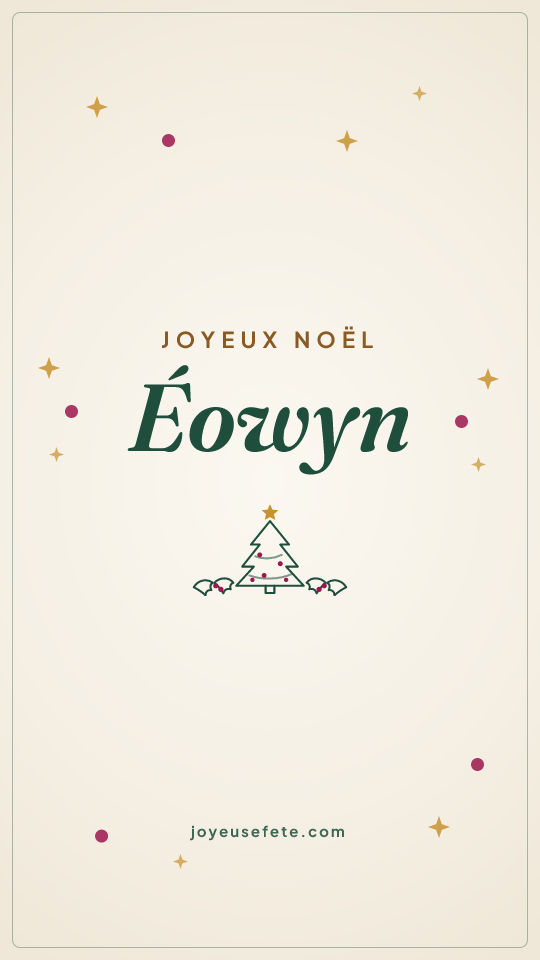 Image « Joyeux Noël Éowyn » au format story