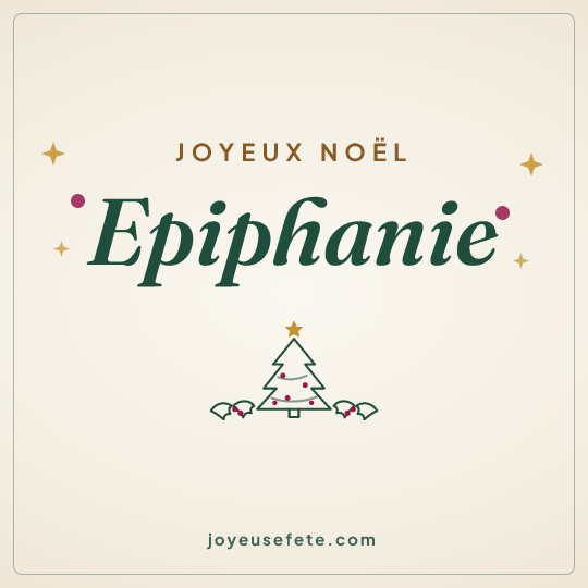 Image carrée « Joyeux Noël Epiphanie » pour WhatsApp