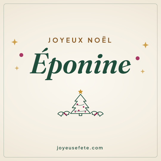Image carrée « Joyeux Noël Éponine » pour WhatsApp