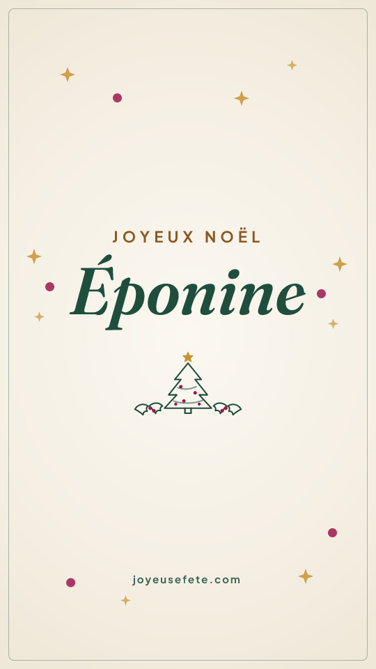 Image « Joyeux Noël Éponine » au format story