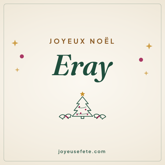 Image carrée « Joyeux Noël Eray » pour WhatsApp