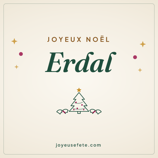 Image carrée « Joyeux Noël Erdal » pour WhatsApp