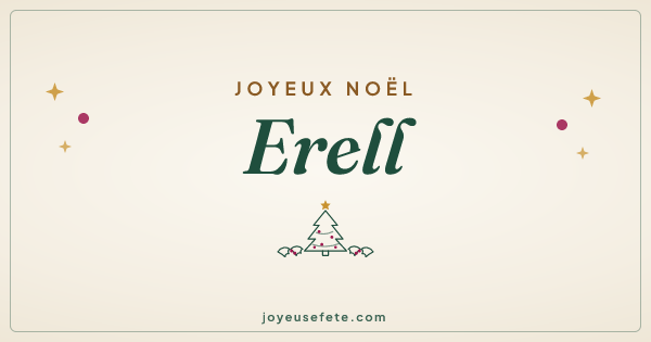 Image « Joyeux Noël Erell » au format large
