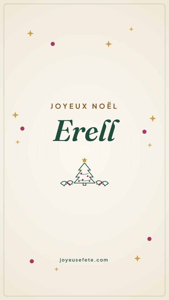 Image « Joyeux Noël Erell » au format story
