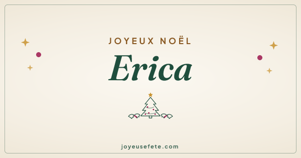 Image « Joyeux Noël Erica » au format large