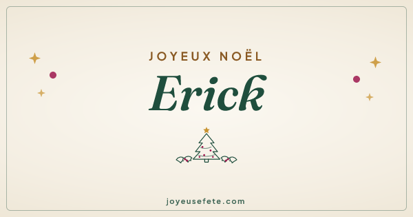 Image « Joyeux Noël Erick » au format large