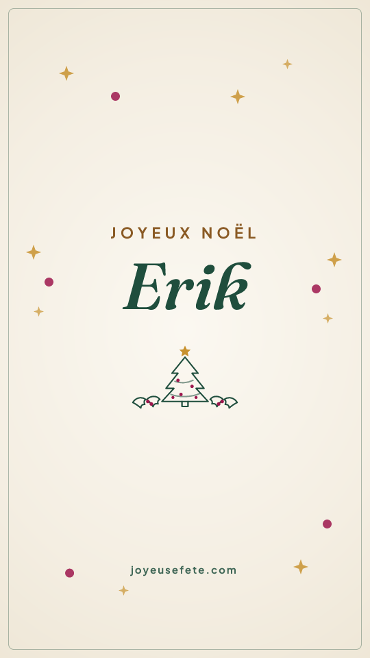 Image « Joyeux Noël Erik » au format story