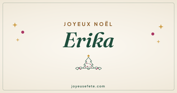 Image « Joyeux Noël Erika » au format large