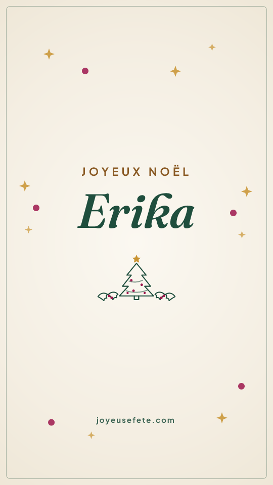 Image « Joyeux Noël Erika » au format story