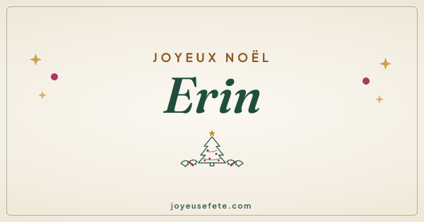 Image « Joyeux Noël Erin » au format large