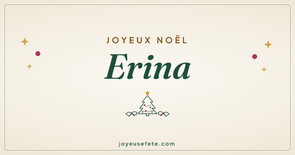 Image « Joyeux Noël Erina » au format large