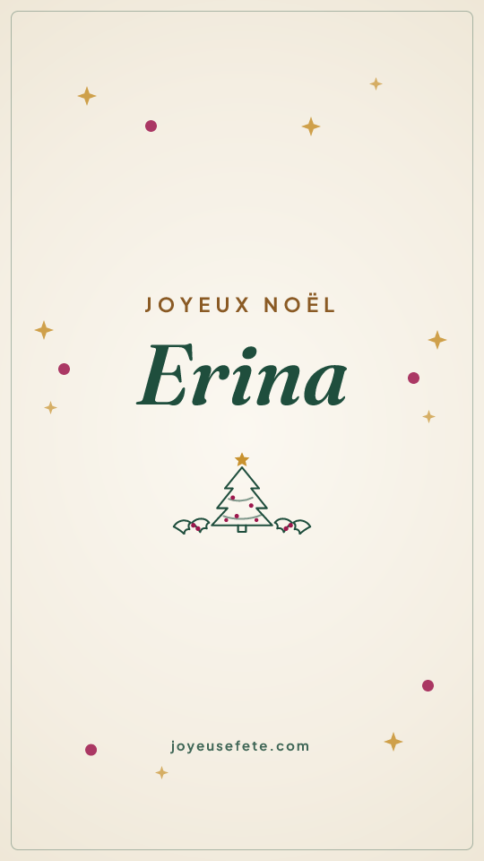Image « Joyeux Noël Erina » au format story