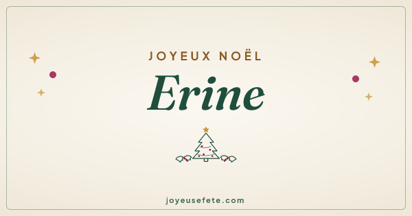 Image « Joyeux Noël Erine » au format large