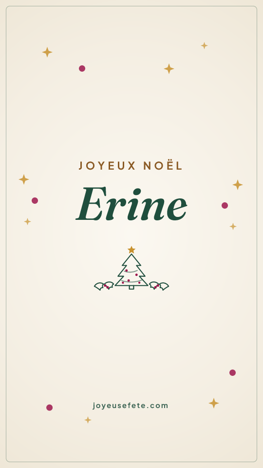 Image « Joyeux Noël Erine » au format story