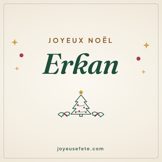 Image carrée « Joyeux Noël Erkan » pour WhatsApp