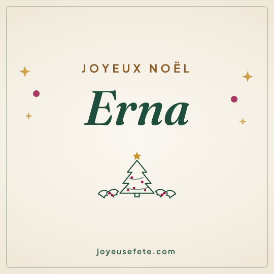 Image carrée « Joyeux Noël Erna » pour WhatsApp