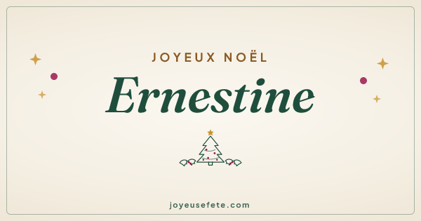Image « Joyeux Noël Ernestine » au format large