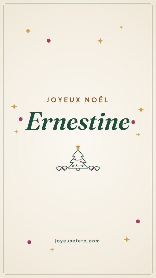 Image « Joyeux Noël Ernestine » au format story