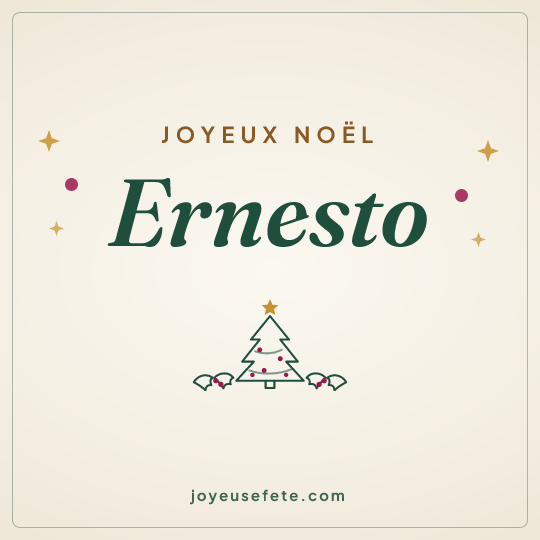 Image carrée « Joyeux Noël Ernesto » pour WhatsApp