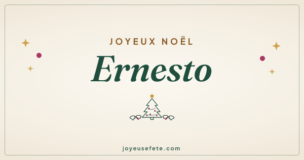 Image « Joyeux Noël Ernesto » au format large