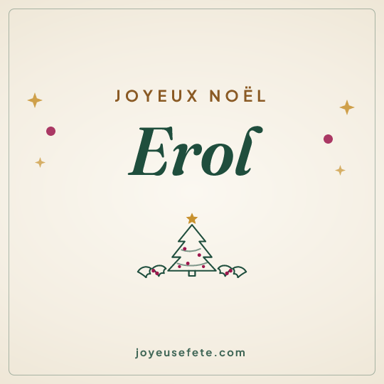 Image carrée « Joyeux Noël Erol » pour WhatsApp
