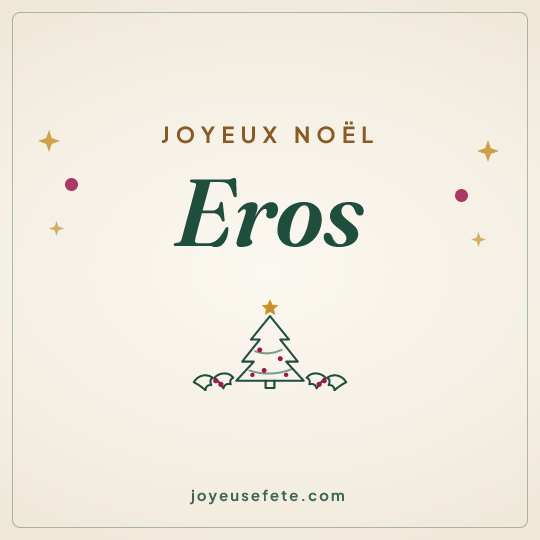 Image carrée « Joyeux Noël Eros » pour WhatsApp