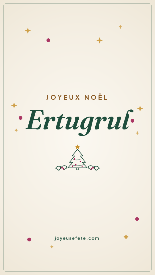 Image « Joyeux Noël Ertugrul » au format story