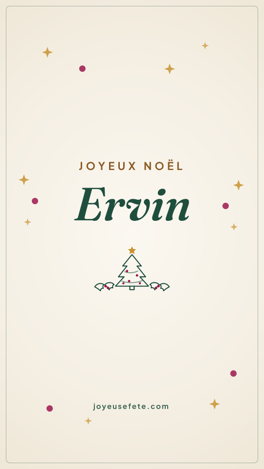 Image « Joyeux Noël Ervin » au format story
