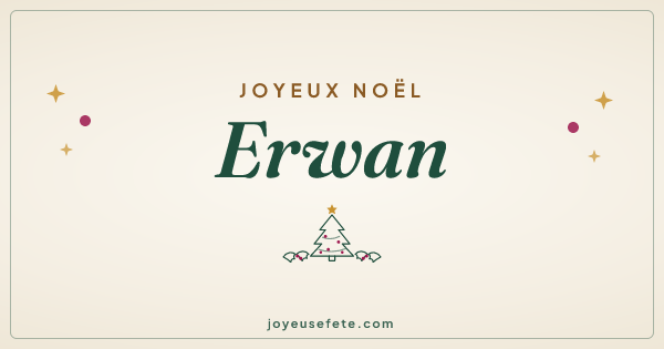 Image « Joyeux Noël Erwan » au format large