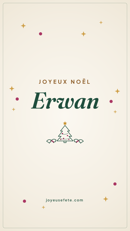 Image « Joyeux Noël Erwan » au format story