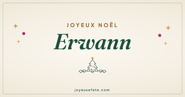 Image « Joyeux Noël Erwann » au format large