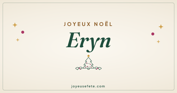 Image « Joyeux Noël Eryn » au format large