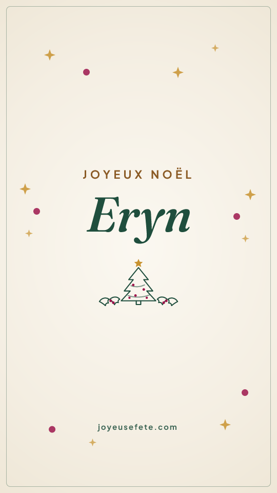 Image « Joyeux Noël Eryn » au format story