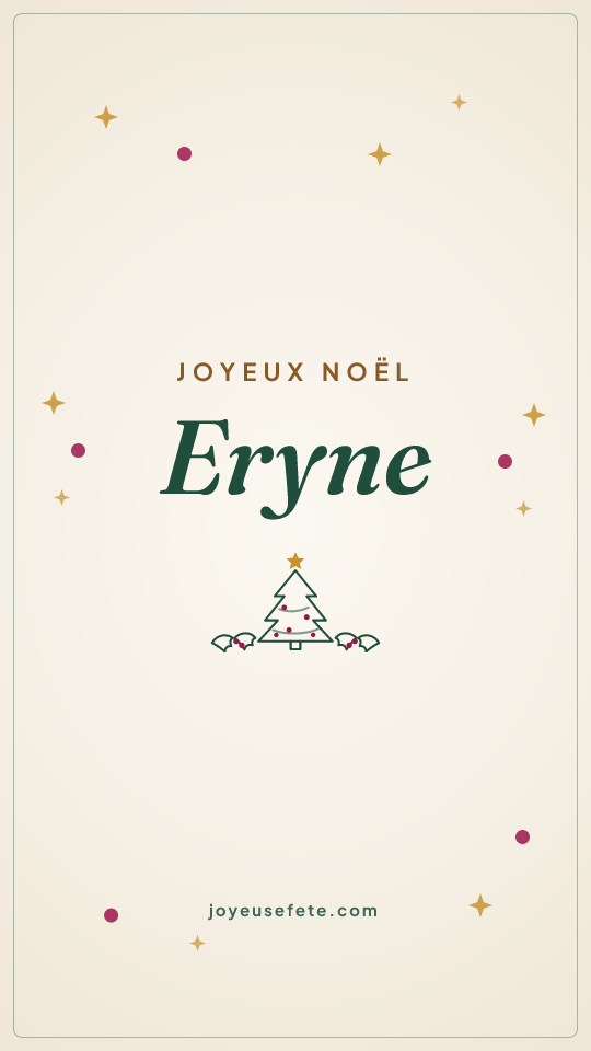 Image « Joyeux Noël Eryne » au format story