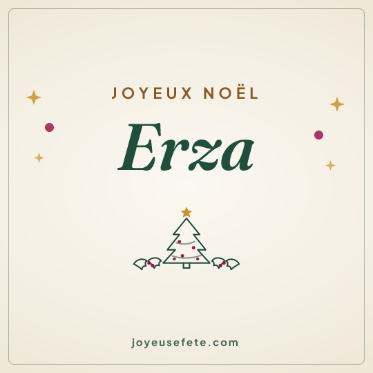 Image carrée « Joyeux Noël Erza » pour WhatsApp