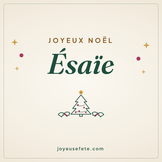 Image carrée « Joyeux Noël Ésaïe » pour WhatsApp
