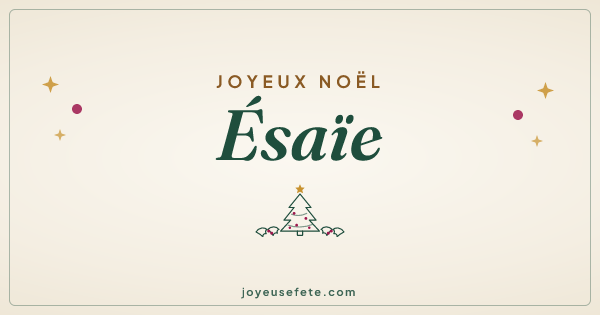 Image « Joyeux Noël Ésaïe » au format large