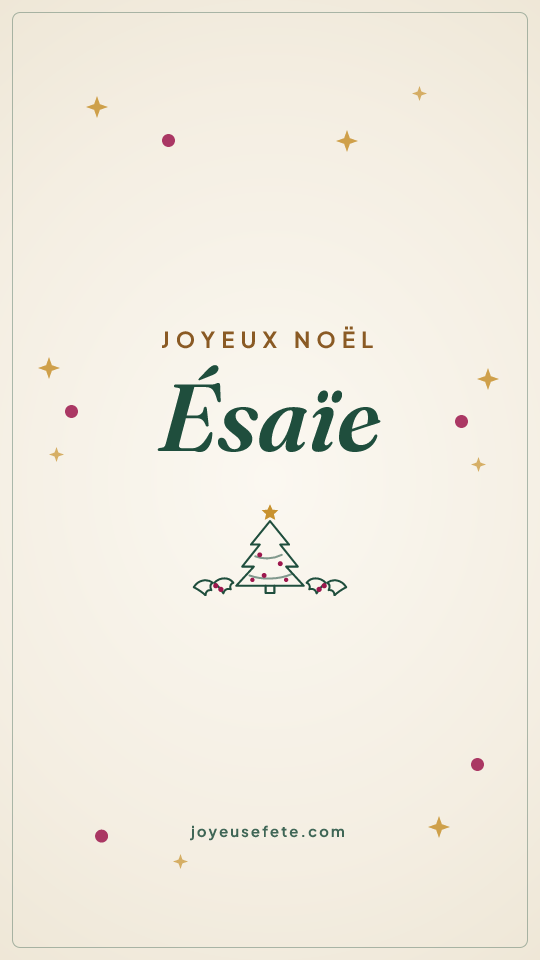 Image « Joyeux Noël Ésaïe » au format story
