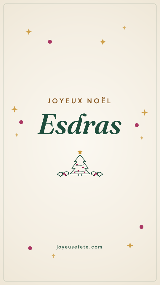 Image « Joyeux Noël Esdras » au format story