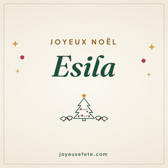 Image carrée « Joyeux Noël Esila » pour WhatsApp