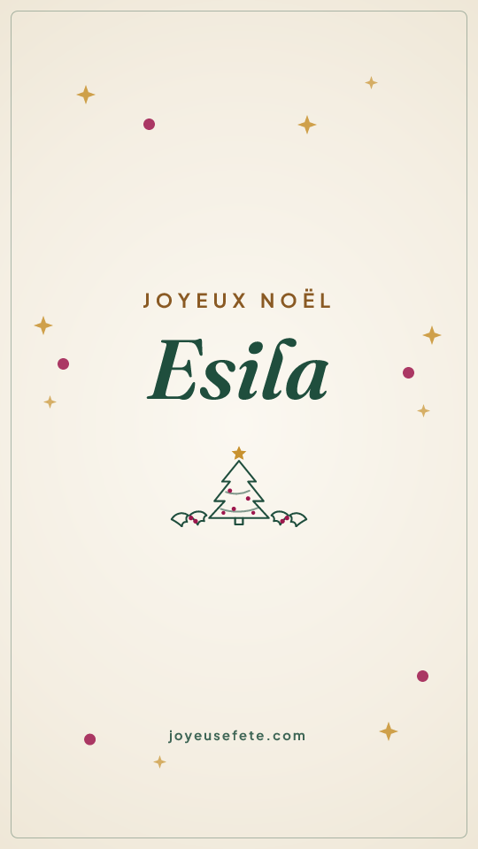 Image « Joyeux Noël Esila » au format story
